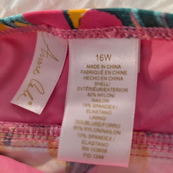 Anne Cole Women's Underwire Twist Tankini Top Swimsuit Yellow Size 16W - Picture 10 of 12